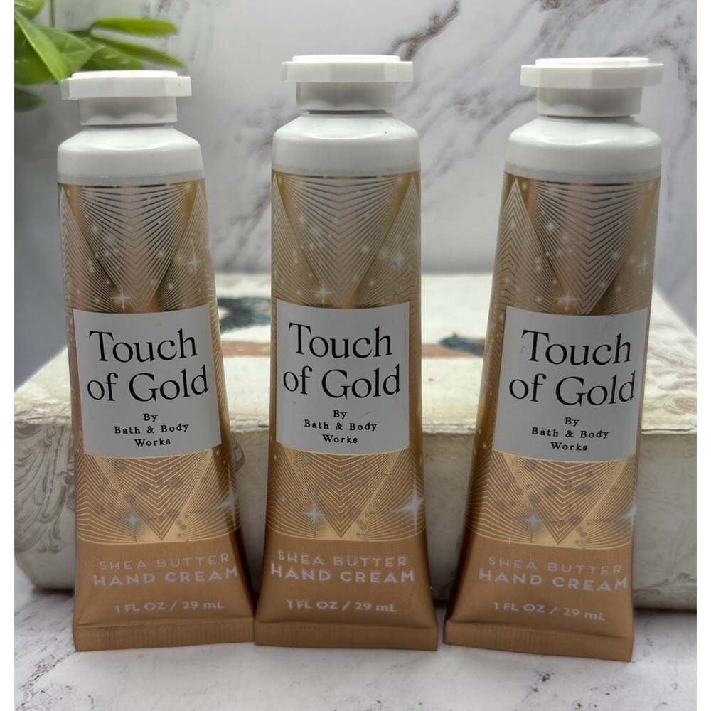 Bath & Body Works Touch of Gold Shea Butter Hand Cream 3 Pack 1 oz